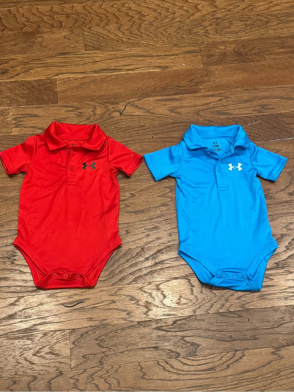 Under Armour Red & Blue Baby Polo Onesie Duo